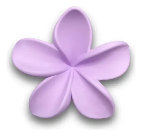 Set Pack Broches Hebillas De Pelo Flor Hawai Mate Claro X4 Amarillo/verde/turquesa/violeta