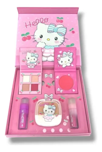 Kit O Paleta De Maquillaje Estuche X1 Para Niña Hello Kitty