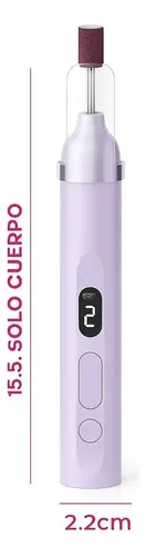 Torno Pulidora Uñas Showel 2 En 1 Inalámbrico Recargable Lila