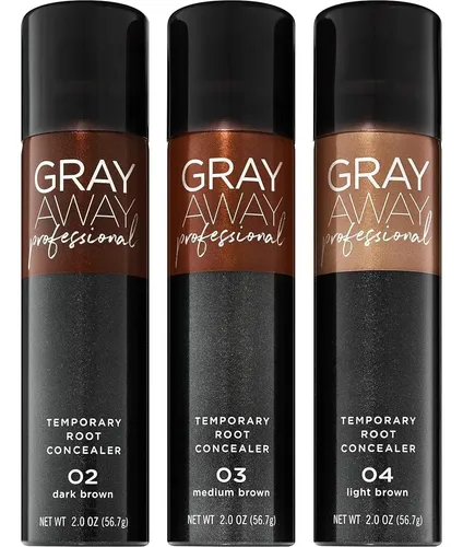 Spray De Retoque Temporal Gray Away 56.7 G Marrón Oscuro
