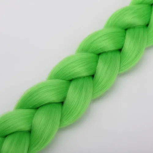 Kanekalon Extension Pelo Termico Trenza Africana 60cm Lfme Verde Fluo A26