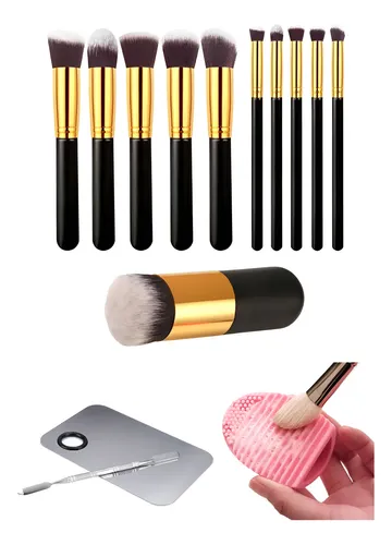 Set Brochas, Paleta Mezcladora Maquillaje, Limpia Brochas