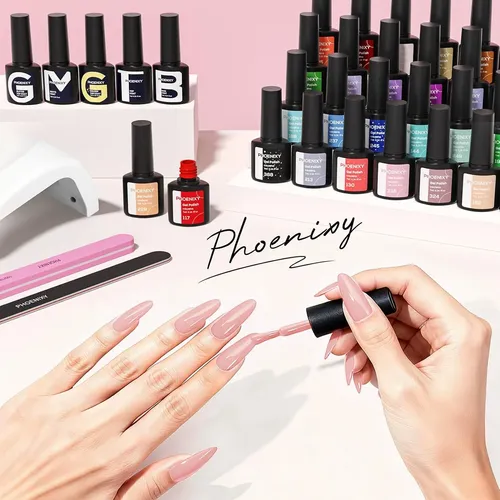 Kit Uñas Gel 35 Colores Uv Base Top Coat Brillo Mate