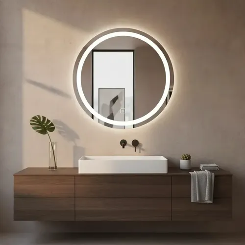 Espejo Con Luz Led Calida Fria O Neutra Touch Dimmer 50 Cm