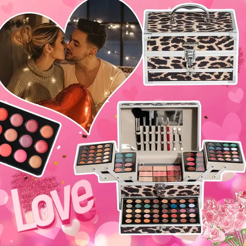 +un Set De Maquillaje De Belleza Portátil Profesional Con 12