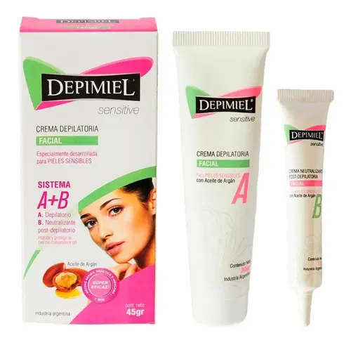 Crema depilatoria rostro sensitive piel sensible a+b Depimiel x 45 gr