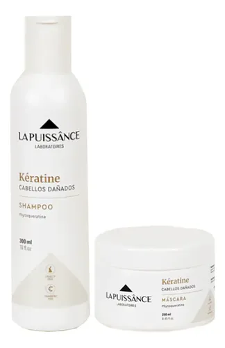 La Puissânce Shampoo Restaurador Keratina Hidrolizada Antifrizz Pack 2 Botellas