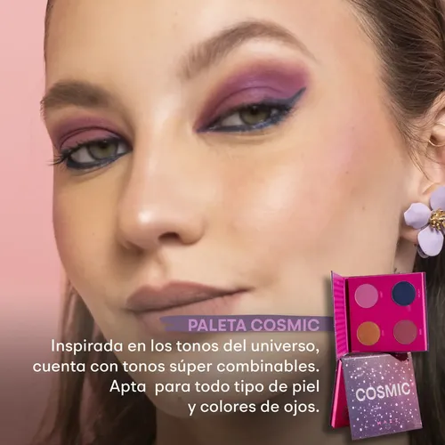 Paleta de Sombras Mazz Cosmic con 4 Tonos de Larga Duración