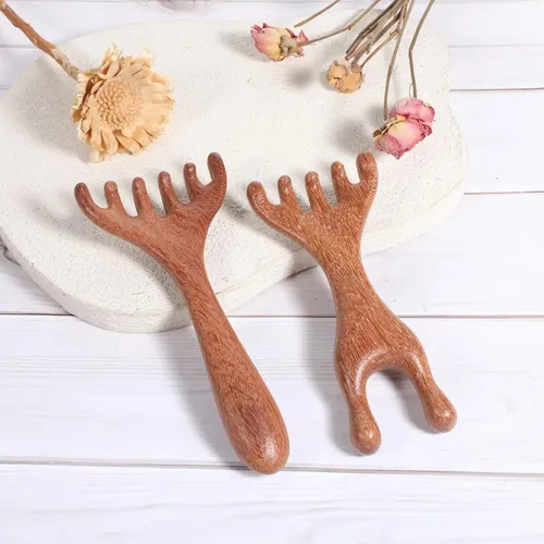 A 2 Wooden Brushes For Hair Massage And Gua Sha A
