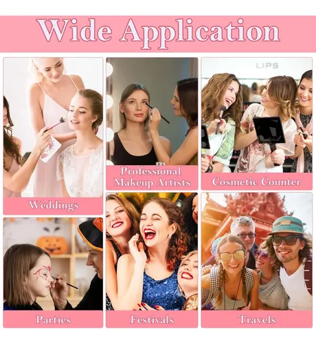 Kit De Aplicadores Maquillaje Desechables Con Paleta Y Clips