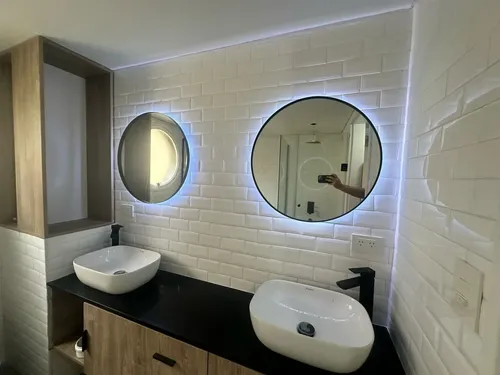 Espejo De 70cm Con Luz Led Marco.luz Led. Espejo Con Marco