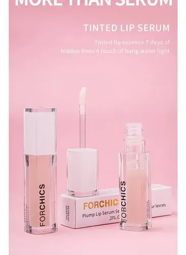 Set Forchics: Brillo Labial Voluminizador con Ácido Hialurónico y Rímel Negro de Larga Duración
