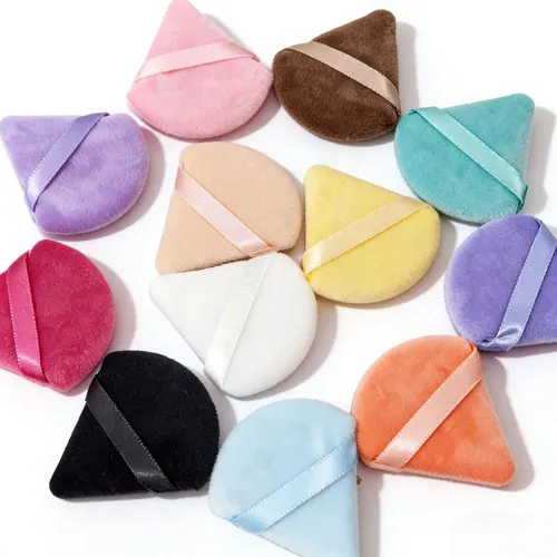 Set De 15 Borlas Triangulares De Felpa (válidas Para Polvos