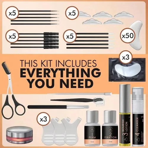 Kit De Laminación De Cejas Lift Kit, Solución 2 En 1, Para U