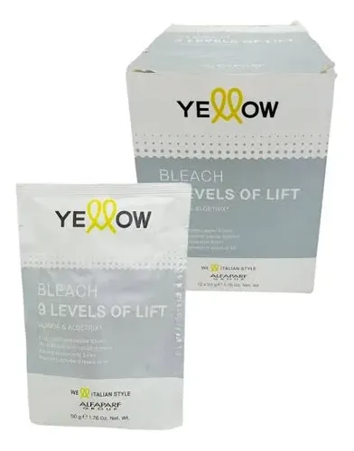 Polvo Decolorante Yellow Alfaparf 9 Tonos Caja (x12u) De 50g