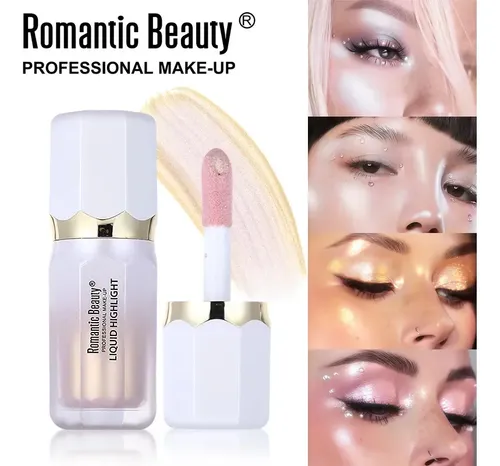 Iluminador Líquido Y Rubor Maquillaje Rostro Romantic Beauty