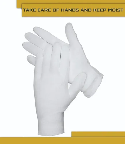 Guantes Algodón Blancos 24 Pzs Hidratantes Y Protectores