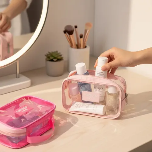 Neceser Porta Cósmeticos Organizador Transparente Maquillaje
