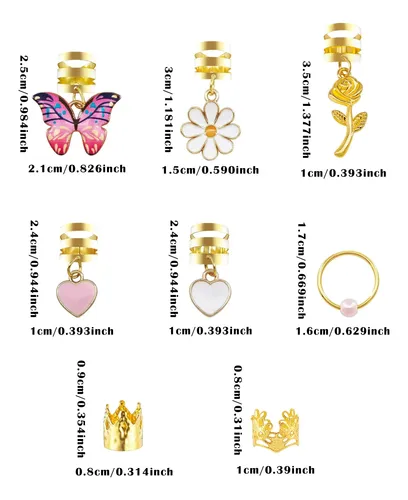 Kit De 37 Accesorios Para Cabello, Anillos Y Adornos