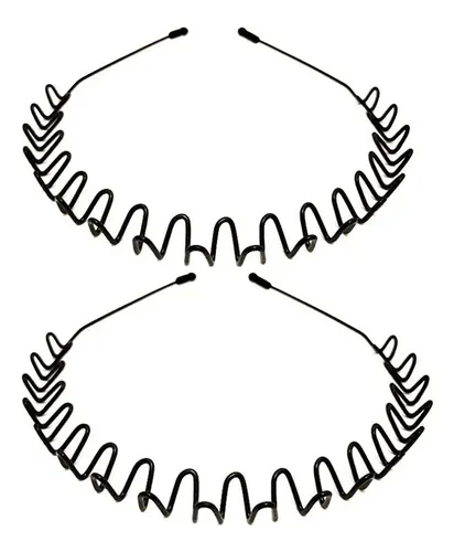 Diademas De Metal P~, Paquete De 2 Elegantes Diademas Negras