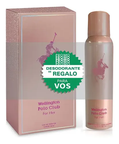 Perfume Wellington Polo Club Rosa EDP 90mL Set Frutal Oriental Mujer