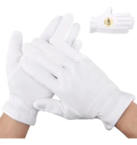 Guantes De Algodón Blancos Hidratantes Para Dormir Grandes