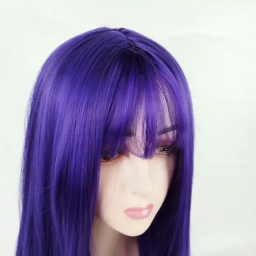 2026 Peluca De Baile De Encaje Larga Morada For Mujer