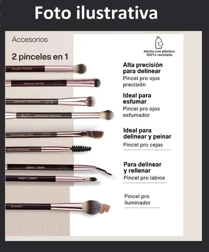 Pincel Pro Ojos Precisión Una Natura Cosmeticos
