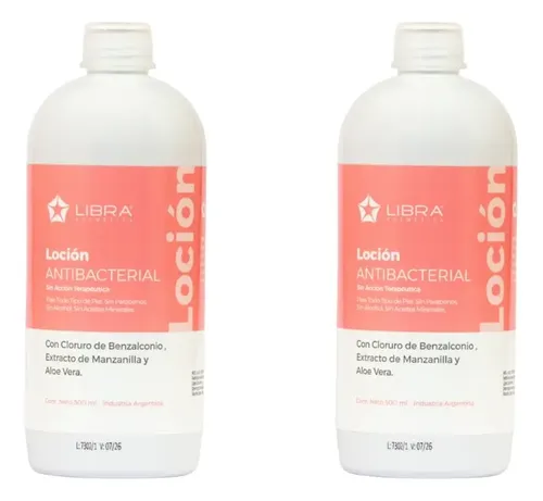 Loción De Limpieza Facial Antibacterial 500ml Libra X 2 U