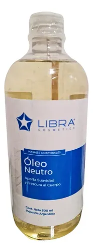 Pack Crema Corporal y Óleo Neutro Libra Cosmética para Masajes con Crema Descontracturante