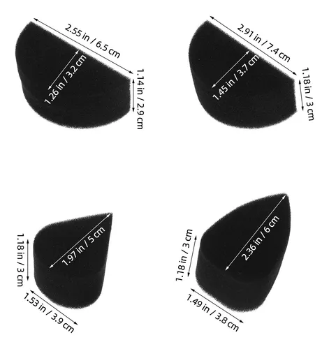 20pcs Black Body Painting Sponges Soft Reusable Makeup Tools