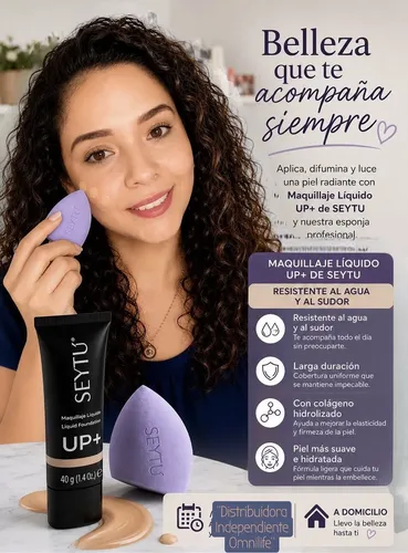Maquillaje Líquido Fps 15 Omnilife Seytú 40g A Prueba D Agua
