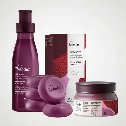Natura Cereza Negra Y Praline Body Crema Aterciopelada Jabon