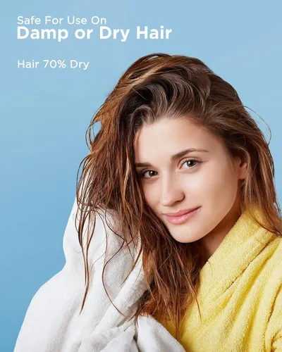 Plancha De Pelo Wavytalk 1.7  Titanio Húmedo A Seco (azul) Azul