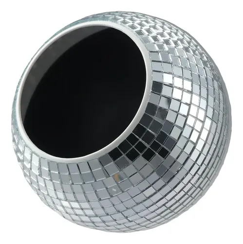 Porta Brochas Multifuncional Disco Plateado
