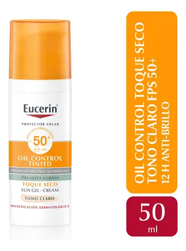 Eucerin Sun Gel Crema Toque Seco Tono Claro Spf50+ De 50ml