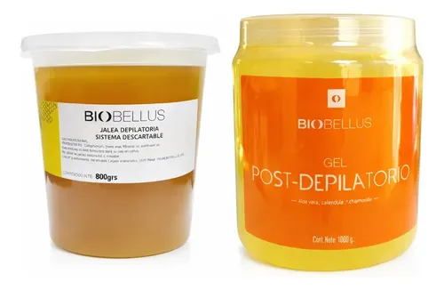 Kit Depilación Cera 800 Gr + Gel Post 1kg Biobellus