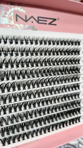 Kit Extensiones De Pestañas Diy Cluster Naez 2 Estilos
