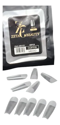 48 Uñas Postizas Pre Limados Zeta Calidad Mely