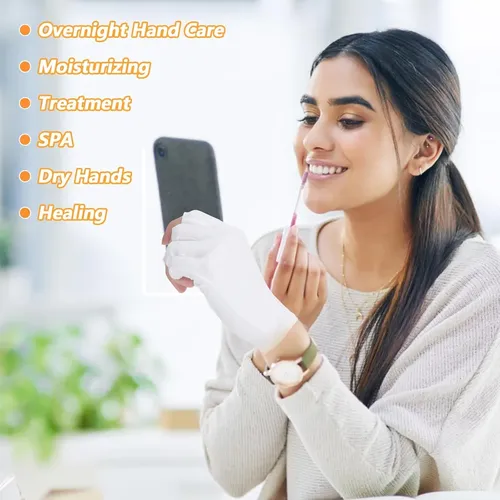 Guantes Blancos Sin Dedos Hidratantes Para Noche 4 Pares