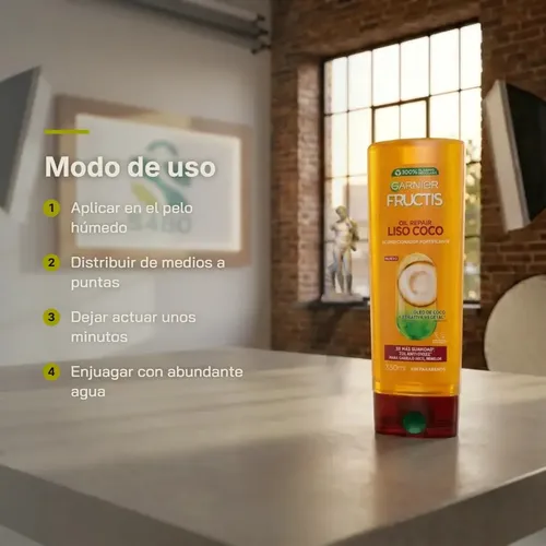 Acondicionador Garnier Fructis Liso Coco 350ml