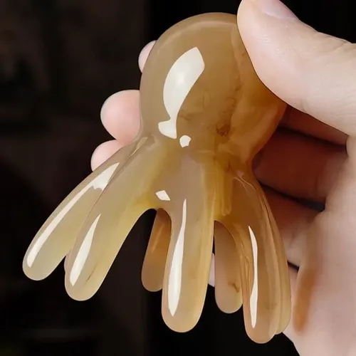 Peine Masajeador De Pulpo, Herramienta Gua Sha De Resina