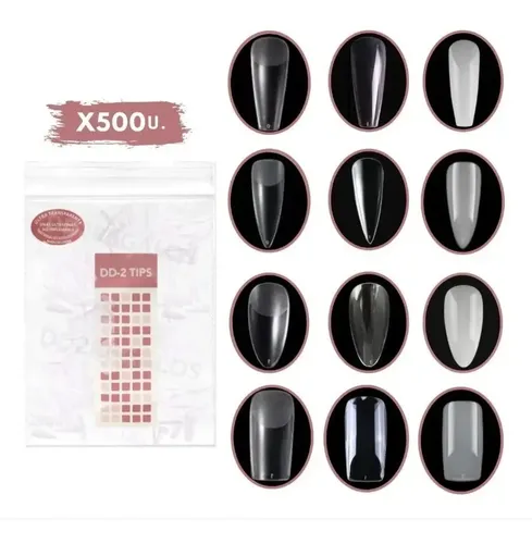 Tips Almendra Sistema Gel Caja X 500pcs  Ultra Fino