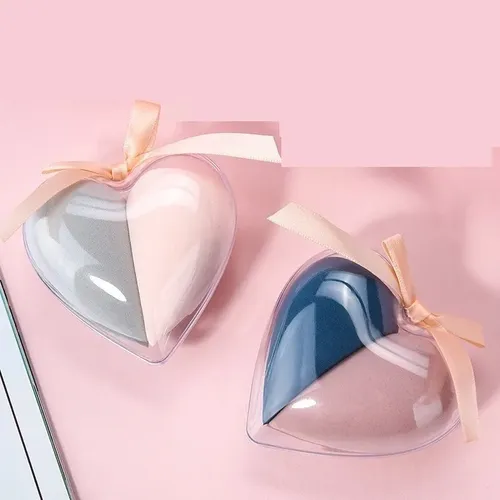 Set De Dos Huevos De Belleza Love Powder Puff Pink+blue