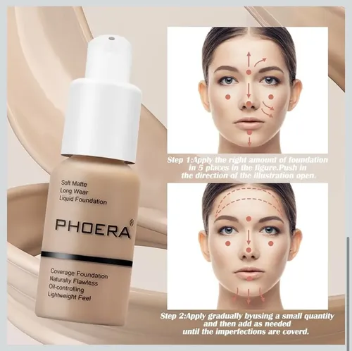 Maquillaje, Base Líquida, Mate. Phoera (importada)