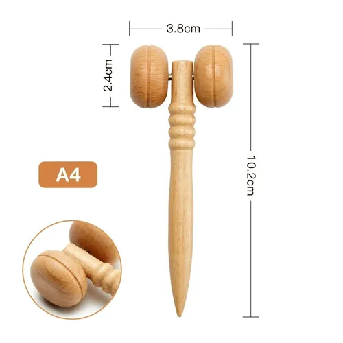 7pcs Masajeador Facial De Madera Para Spa, Maderoterapia,  7pcs