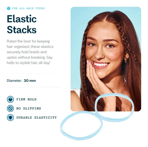 Cinta Para El Pelo Gimme Medium Clear Elastics, Paquete De 5