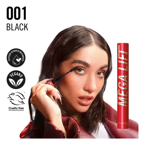 Máscara De Pestañas Rimmel London Megalift Black 001