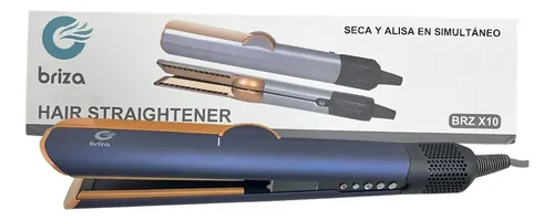 Plancha De Cabello Humedo Briza 2 En 1 Brzx10 Azul 12c