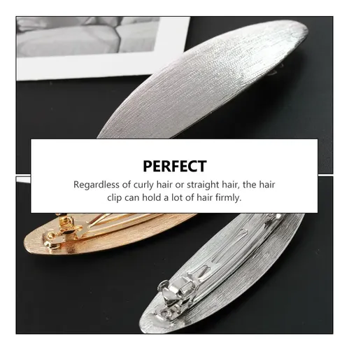 2 Broches De Pelo Ovalados Largos Para Mujer, A La Moda